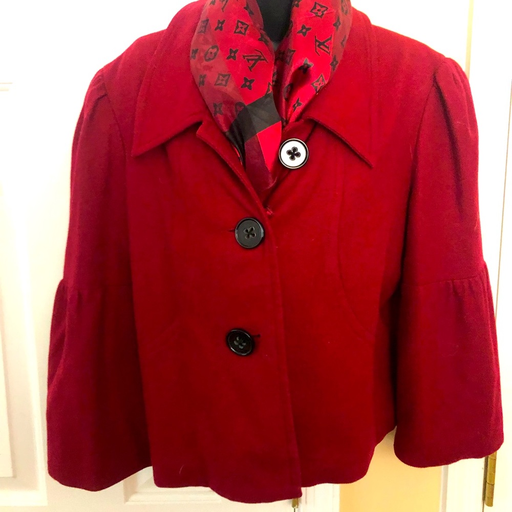 LNWOT Willi Smith red/ burgundy swing jacket/ blazer
